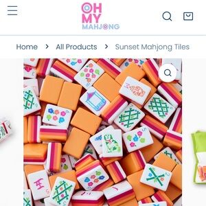 Oh My Mahjong Sunset tiles + Goldie Mat